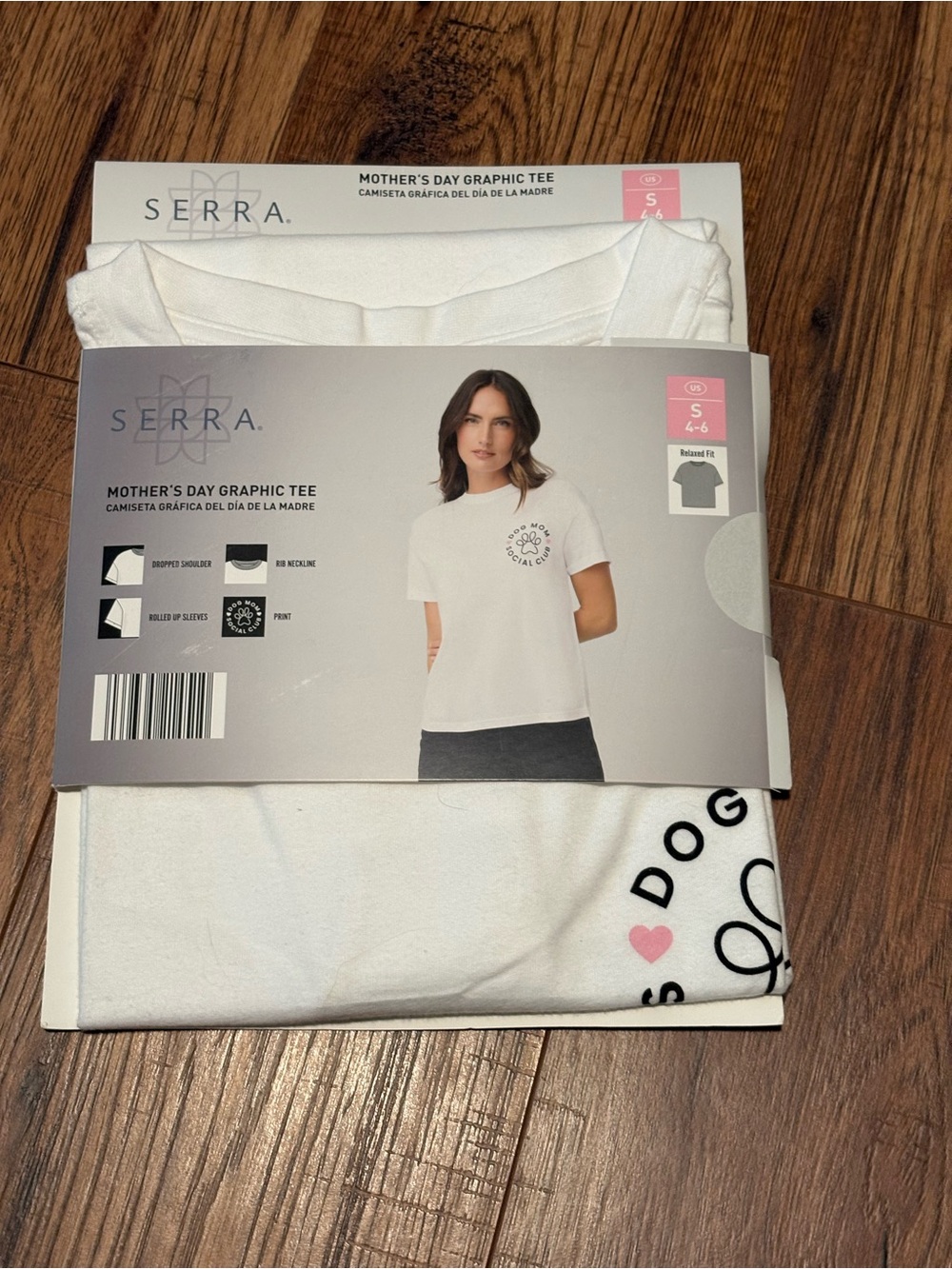 Serra Women's Mother's Day Graphic Tee - White with Pink Accent